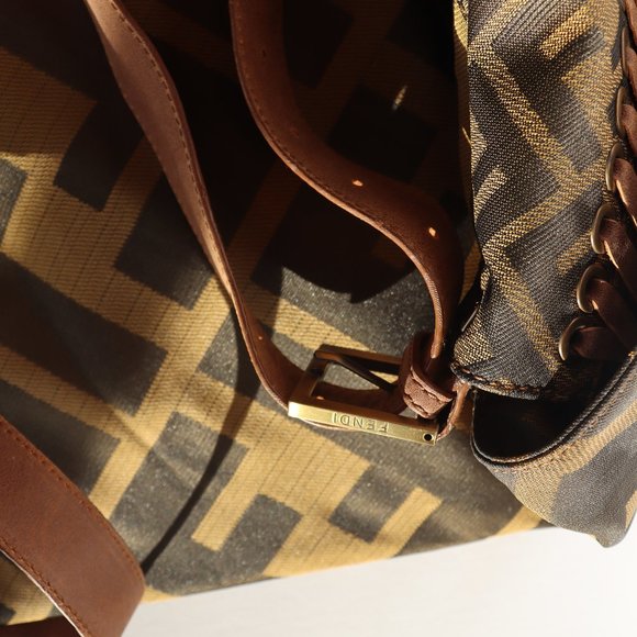 SOLD Fendi Tobacco Zucca Large Baguette Laced Bag - Picture 15 of 16